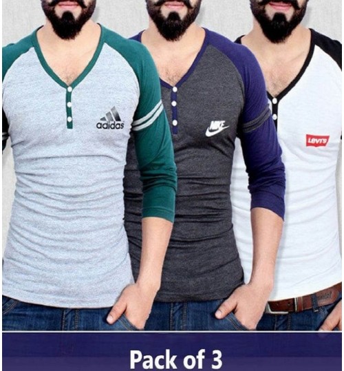 Pack of 3 Full Sleeves T-Shirts